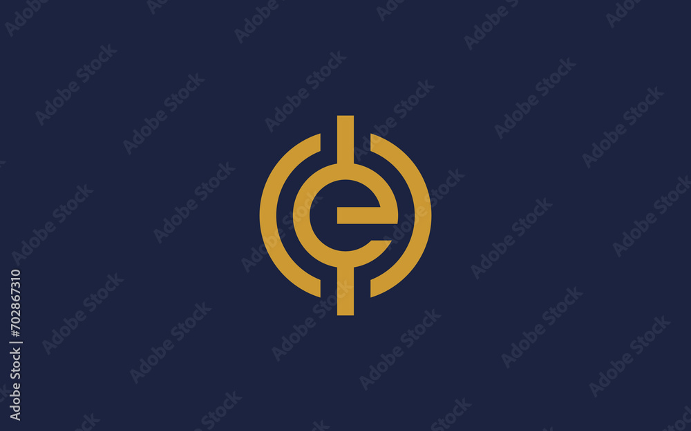 letter e with coin logo icon design vector design template inspiration ...