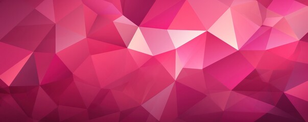 Wall Mural - Vector abstract magenta pink, triangles background