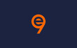 letter e with nine logo icon design vector design template inspiration