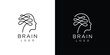 © oinbrand - Creative Human Brain Technology Logo. Head Brain, Intelligence, Innovation, Connection. Mental Health Icon Symbol Vector Design Template.