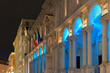 palazzo giureconsulti di milano in italia di notte, giureconsulti palace of milan in italy by night