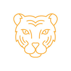 Poster - tiger mascot line logo design vector image