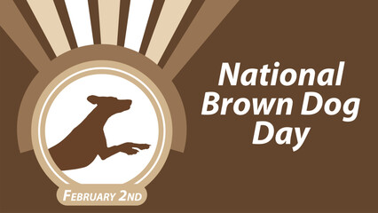 National Brown Dog Day vector banner design. Happy National Brown Dog Day modern minimal graphic poster illustration.