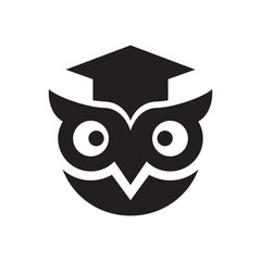 graduate owl logo design vector image