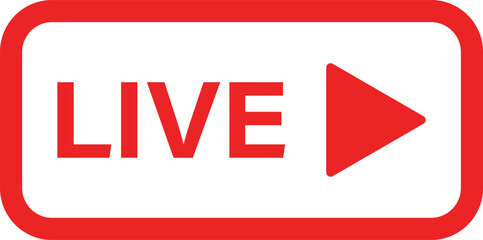 Poster - Live streaming icon isolated on white background . Vector illustration