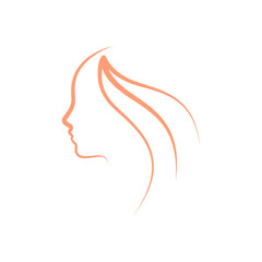 Wall Mural - hair care women logo design vector image