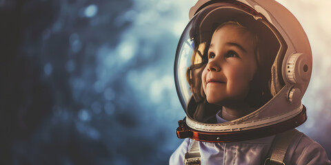 girl playing astronaut