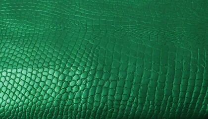 Canvas Print - texture of luxury green crocodile leather dragon skin background