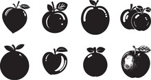 Fruit Silhouette Design Illustration Bundle