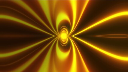 Poster - Abstract lines tunnel. Computer generated 3d render