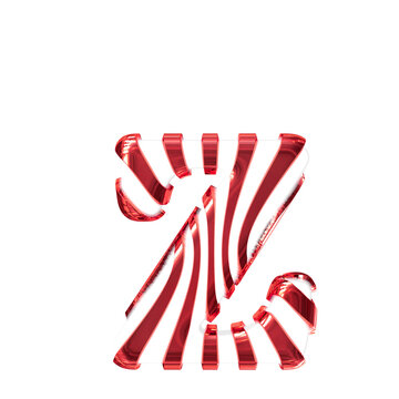 White symbol with red thin straps. letter z