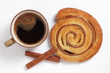 Wall Mural - Coffee and cinnamon roll