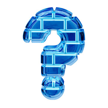 Symbol made of blue ice bricks