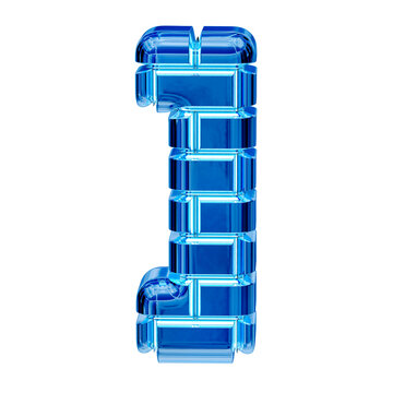 Symbol made of blue ice bricks