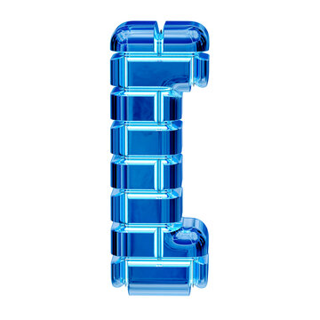 Symbol made of blue ice bricks