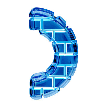 Symbol made of blue ice bricks