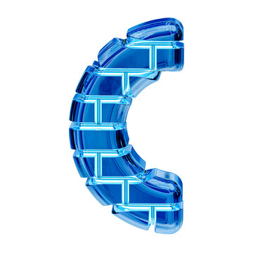 Symbol made of blue ice bricks