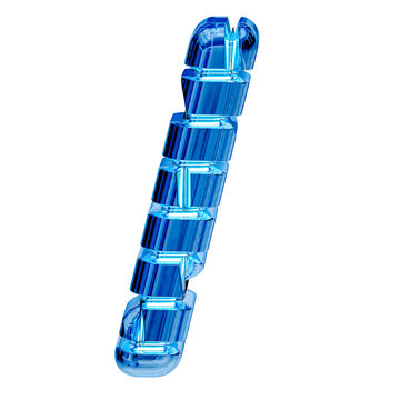 Symbol made of blue ice bricks