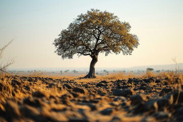 Wall Mural - Baum in der Landschaft