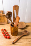 Fototapeta  - wooden cooking accessories