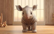 3D cute baby rhino