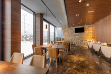 Interior Of A Modern Mountain Restaurant
