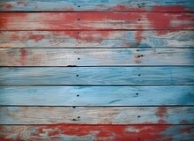 Wood Texture. Blue And Red Wooden Background. Aquamarine Table Or Floor. Pattern For Plank And Wooden Wall. Old Wood Boards For Vintage Desk, Surface And Parquet. Dark Timber Panel For Backdrop