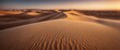 Desert Dunes at Sunset_ A drone captures the undulating sand dunes of a desert bathed in the golden