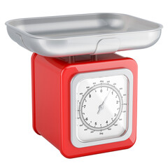 Poster - Mechanical Kitchen Weighing food scale, 3D rendering isolated on transparent background