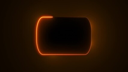 Poster - Template with neon frame. Computer generated 3d render
