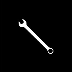 Wrench Silhouette, Flat Style, can use for Pictogram, Apps, Website, Logo Gram, Art Illustration, or Graphic Design Element. Vector Illustration