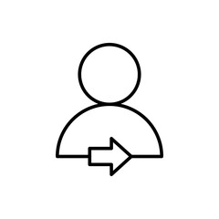 Poster - User login outline icons, minimalist vector illustration ,simple transparent graphic element .Isolated on white background