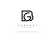 Initial Letter GB Logo or BG Monogram Logo Design Vector