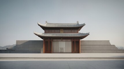 Background of Chinese style architecture