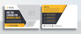 Fototapeta  - Corporate Postcard or Eddm postcard design template, Corporate Business Postcard Template Design, Simple and Clean Modern Minimal Postcard Template, Business Postcard Layout	