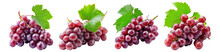 Bunch Of Red Grapes Collection. PNG Image