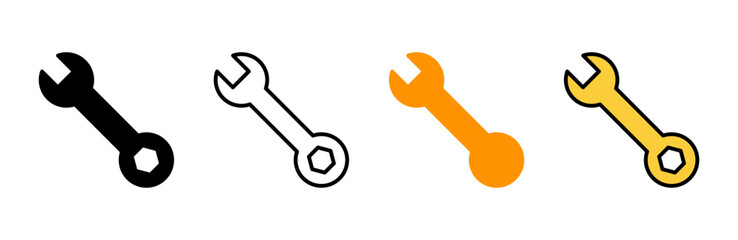 Wall Mural - Wrench icon set vector. repair icon. tools sign and symbol