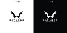 Wild Bat House Logo Design Vector Icon