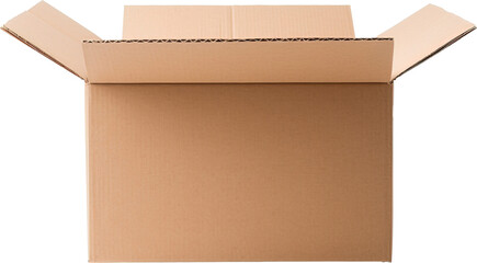 Cardboard box isolated on transparent background. PNG