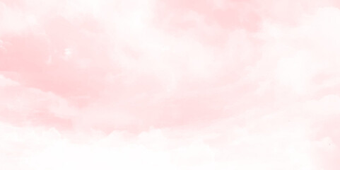 Wall Mural - pink of sky and soft cloud abstract background. landscape photo. fantasy pastel pink background.