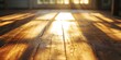 © Lukasz Czajkowski - Strong early morning sun ray s coming thru windows on an old wooden empty floor - Generative ai