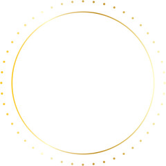 Wall Mural - gold circle and dot circle transparent background