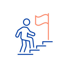 Poster - success line icon. vector illustration. editable stroke. easily changes to any color.