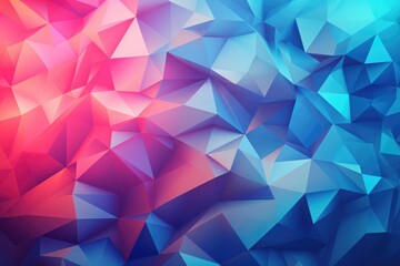 Poster - Abstract polygonal background. Triangular origami style with gradient, Polygonal crystalline surface with muted gradient, a geometric 3D render, AI Generated