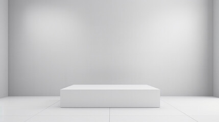 Poster - abstract white light on wall background for display product. mockup with blank empty podium scene co