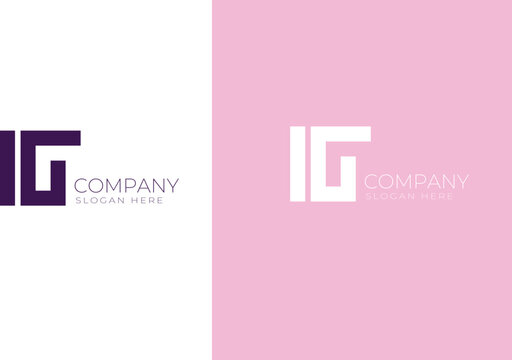 Real Estate IG Minimal and unique  letter logo design for business  identity. Amazing Real Estate logo.