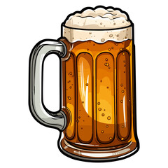 beer mug with foam illustration