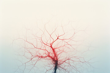 Poster - Minimalistic illustration showcasing connections within the human brain, fitting for neuroscience studies.