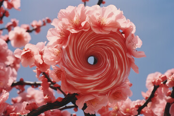 Aufkleber - An enigmatic blossom with serpentine abstract elements, visually intriguing and subtly venomous.