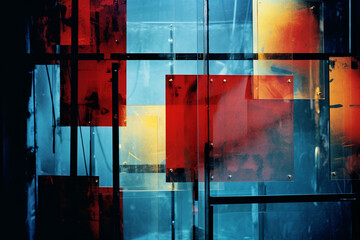 Poster - Abstract hues blending in a hazardous harmony, visually captivating with a touch of danger.